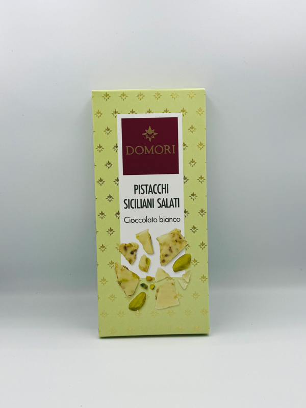 Tavoletta Cioccolato Bianco e Pistacchi Siciliani Salati - 75g